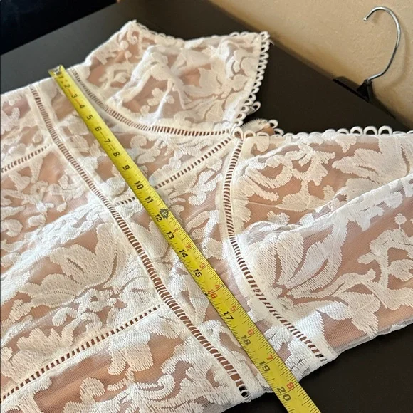 Lulu's Women’s White & Nude Lace Dress Spaghetti straps Fitted size XXL NEW - Picture 10 of 17